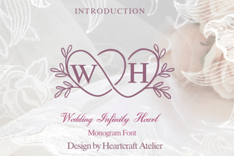 Infinity Heart Fonts for Wedding Invitation Design