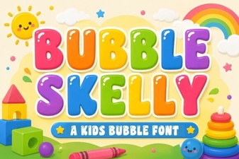 Bubble Skelly Font: a Fun & Modern Display Typeface