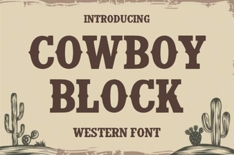 Cowboy Font Block: Western Design Inspiration