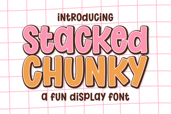 Design with Stacked Chunky Font Typography
